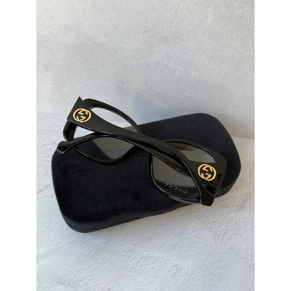 NEW Gucci GG1236O Black Square Eyeglasses Frames